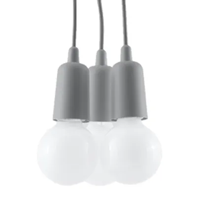 Lampa suspendata DIEGO 3 gri