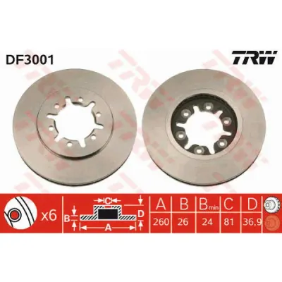 Disc frana TRW DF3001