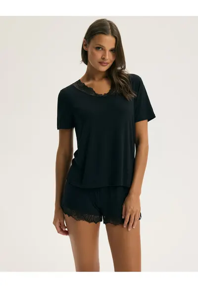 Pijama dama Negru Canti - Uni