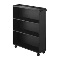 Etajeră pe roți neagră din metal 59x70x16 cm Tower – YAMAZAKI