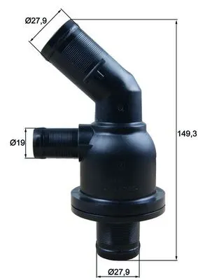 Termostat lichid racire (87 C, in carcasa) potrivit RENAULT TWINGO III; SMART FORFOUR, FORTWO 0.9 0.9LPG 1.0 07.14