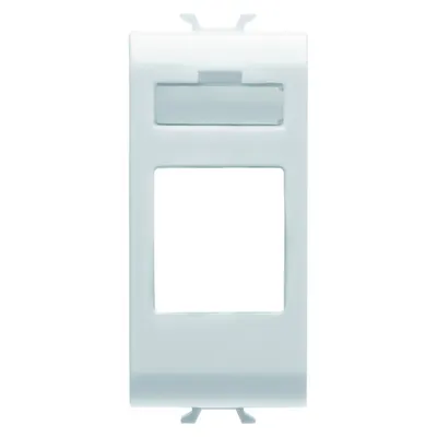 Adaptor pentru Conectori de Date Carcasa - Tip Amp/mufa Trapezoidala - 1 Modul - Alb Lucios - Antibacterian - Chorusmart