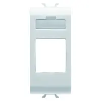Adaptor pentru Conectori de Date Carcasa - Tip Amp/mufa Trapezoidala - 1 Modul - Alb Lucios - Antibacterian - Chorusmart