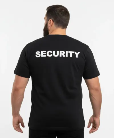 Tricou negru BRANDIT-WEAR SECURITY - S