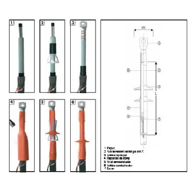 Terminal de exterior 24kV CHE-F 25-150 - Cellpack