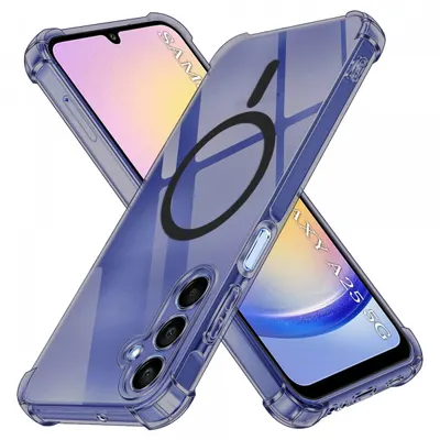 Husa MagSafe pentru Samsung Galaxy A25 A256, Techsuit, Shockproof Clear, Fumurie