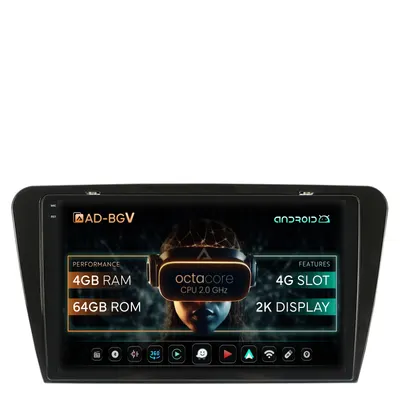 Navigatie Skoda Octavia 3 (2013-2018), Android, V-Octacore 4GB RAM + 64GB ROM, 10.36 Inch - AD-BGV10004+AD-BGRKIT026