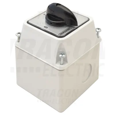 Intrerupator manual, ON-OFF, in carcasa TK-209/3T 400V, 50Hz, 20A, 3P, 5,5kW, 48×48mm, 90°, IP44