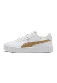 Pantofi sport din piele ecologica Carina 3.0 - Maro deschis/Alb optic