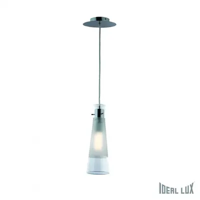 Lustra Kuky Clear, 1 bec, dulie E27, D:110mm, H:460/1350mm, Crom