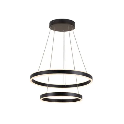 Lampa suspendata, lustra ONE DOUBLE Pendant, black Indoor LED pendant light black CCT switch 2700/3000K