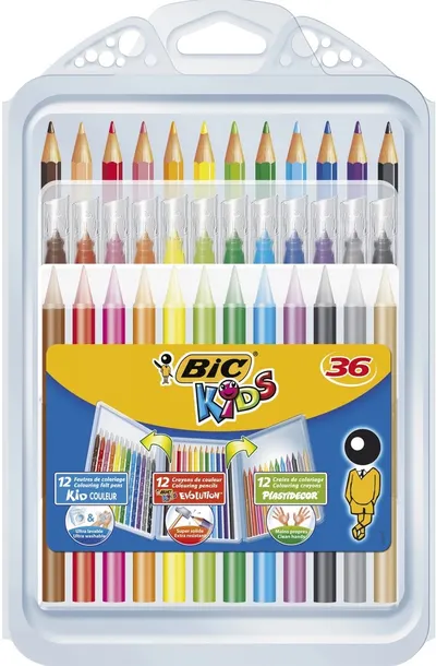Set de colorat BIC Kids - 36 de bucăți