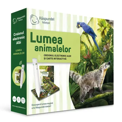 Carte interactiva si creion, Raspundel Istetel, Lumea Animalelor 2.0