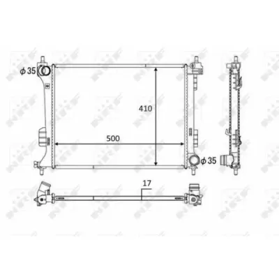 Radiator, racire motor NRF 58451