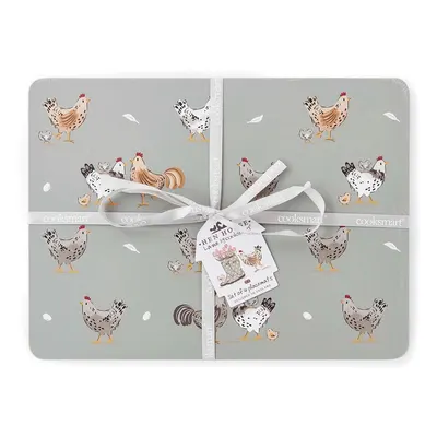 Suporturi pentru farfurii 4 buc. din plută 21x29 cm Hen House – Cooksmart ®