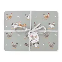 Suporturi pentru farfurii 4 buc. din plută 21x29 cm Hen House – Cooksmart ®
