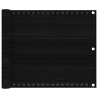 Gossi paravan de balcon, negru, 75x600 cm, hdpe