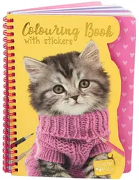 Carte de colorat cu autocolante Studio Pets - A5, pisicuță