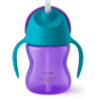 Philips Avent Bendy Straw SCF796/02 9m+ ceasca cu pai flexibil Purple 1 buc