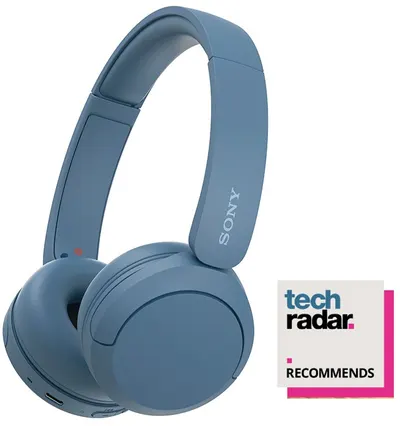 Căști wireless cu microfon Sony - WH-CH520, albastre