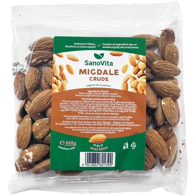 Migdale Crude Intregi 100g