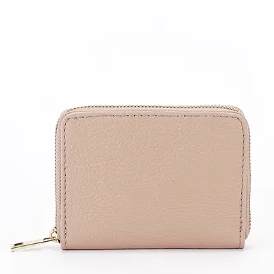 Portofel mic roz deschis din piele naturala 8912 07