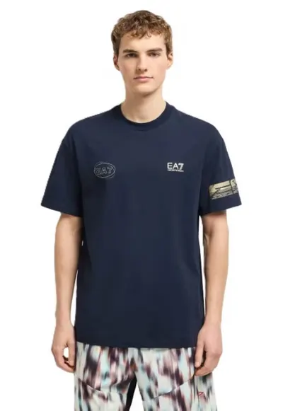 Tricou pentru Lifestyle - M TEE SS GOLD - 7M000302-AF12874-UB102 - Albastru - Albastru
