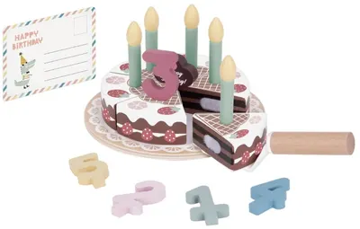 Set din lemn Tooky Toy - Tort de aniversare