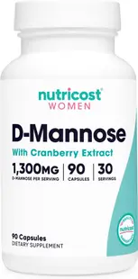 D-Mannose with Cranberry Extract, 90 capsule , Nutricost