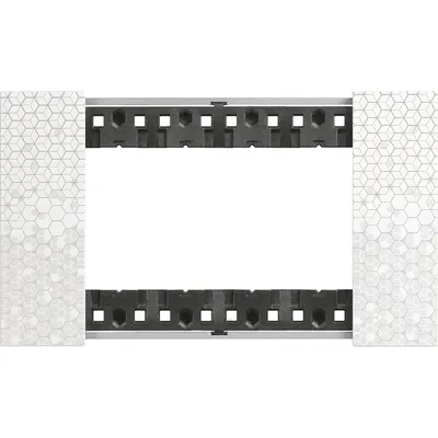 Rama ornament 4 module Bticino Living Now KA4804MW, pixel