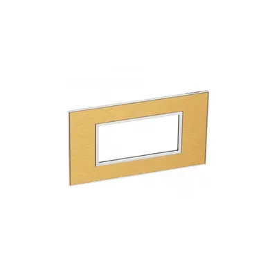 Placa Arteor - Italian/French/German standard - patrat - 4 module - gold brass