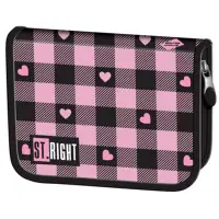 Penar neechipat cu 1 compartiment si 2 extensii, St Majewski, St Right, Pink Checkered