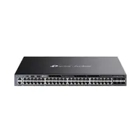 Switch rackabil Gigabite cu 48 porturi TP-Link SG6654XHP, 6 SFP, 160.7 Mpps, 216 Gbps, PoE, integrare Omada, cu management