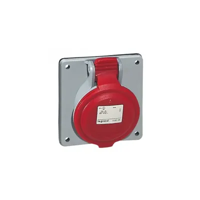 Panou montaj priza P17 - inclinata - IP44 - 380/415 V~ - 32 A - 3P+E