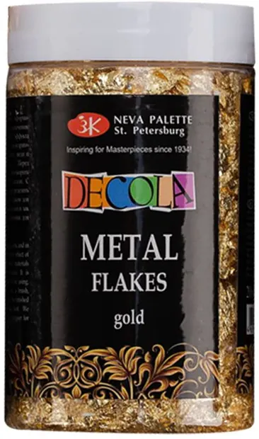 Fulgi de metal de zgură Nevskaya Palette Decola - Aur, 3 g
