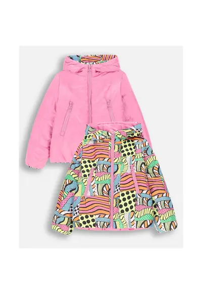 Jacheta reversibila cu imprimeu regular fit