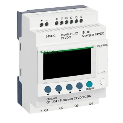 Releu Inteligent Modular Zelio Logic, 10 I O, 24 V C.C., Ceas, Afisaj