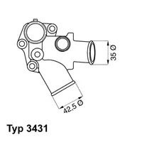 Termostat lichid racire (80 C, in carcasa) potrivit CITROEN C25; FIAT BRAVA, BRAVO I, DUCATO, DUNA, FIORINO, FIORINO MINIVAN, REGATA, RITMO, TALENTO, TIPO, UNO 1.4D 1.7D 1.9D 01.84-10.01