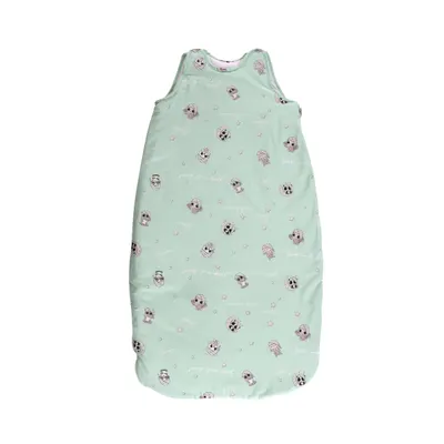 Sac de dormit de iarna, Lorelli, Bumbac Ranforce, Friends Green, 95 cm