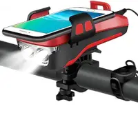 Far 550 Lumeni - Suport telefon bicicletă cu Powerbank, reîncărcabil, claxon