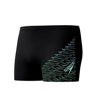 Boxeri inot barbati Speedo Medley Logo Aquashort verde– rezistenti la clor