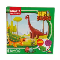 Set de modelare cu dinozauri, Crafy, 14 piese