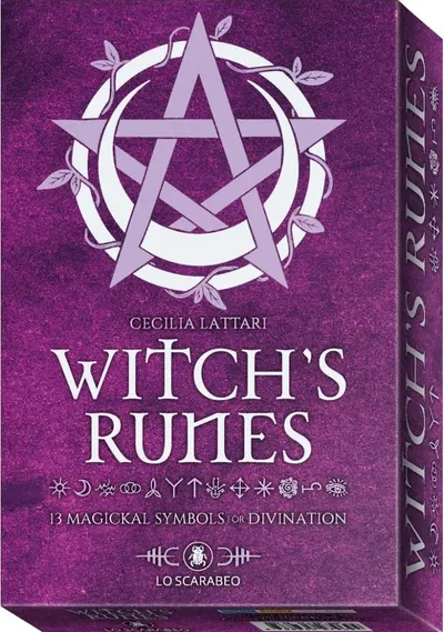 Witch's Runes (13 Wooden Runes and Guidebook)