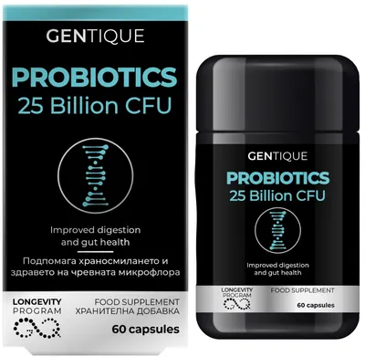 Probiotics 25 Billion CFU, 60 capsule, Gentique Longevity