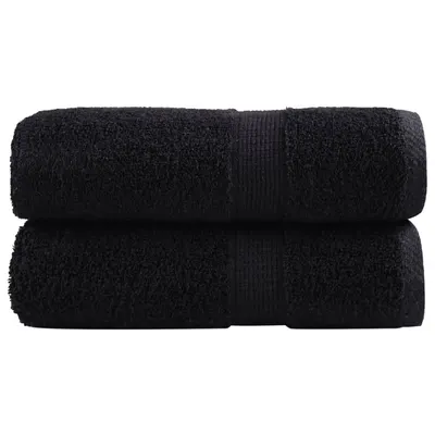 Gossi prosoape maini premium solund 2 buc negru 30x30 cm 600 gsm