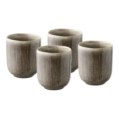 Cești grej 4 buc. din gresie ceramică 360 ml Viola – House Nordic