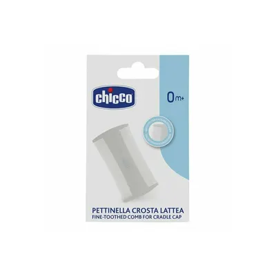 Pieptan delicat pentru curatare crusta de lapte, Chicco, 0 luni+, Alb