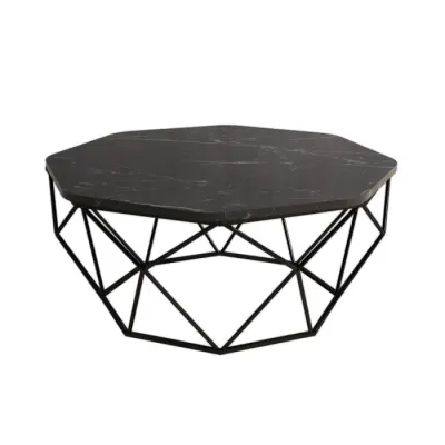 Masuta de cafea DIAMOND, negru, 90x90x38 cm