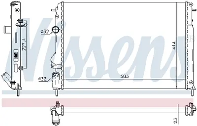Radiator Apa Racire Motor Dacia Logan, Logan Mcv; Renault Logan I, Megane I, Megane I Classic, Megane I Coach 1.5d 1.6 1.9d Dupa 1999