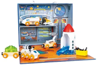 Set de joacă Hape International - Aventură spațială, 15 piese